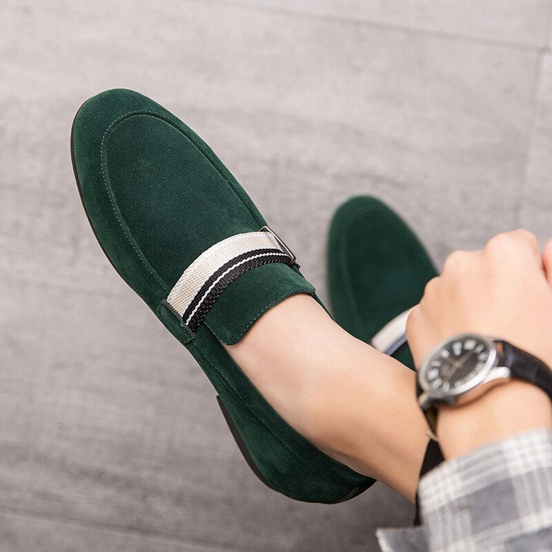 Wearing Loafers W West Louis American Style Suede Trendy Loafers