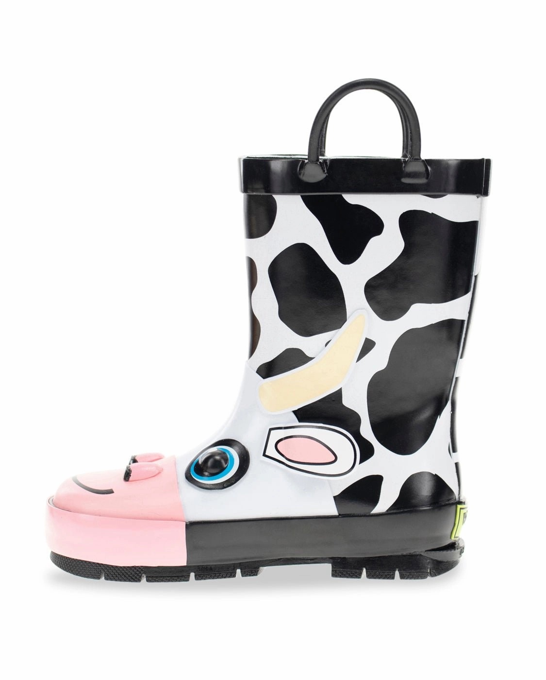 Snakeskin Cowgirl Boots Kids Colbie Cow Rain Boot - Black
