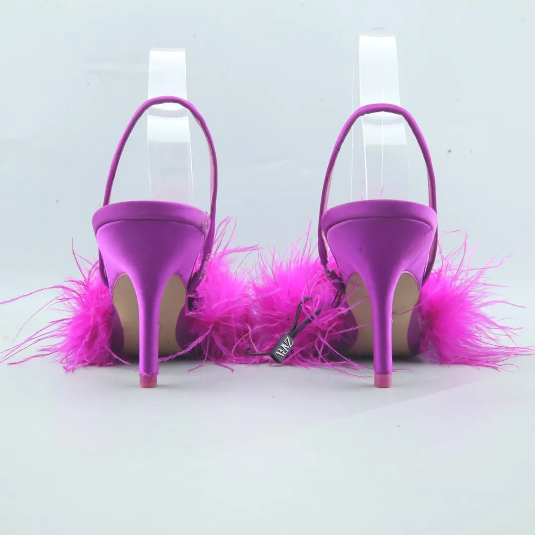 Open Toe Strappy High Heels ZARA. ZAPATO TACO