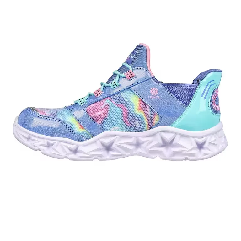 Skechers Galaxy Lights - Tie-Dye Takeoff 303707L-BLMT Girls Blue Shoes KHD2657 Balenciaga Running Shoes