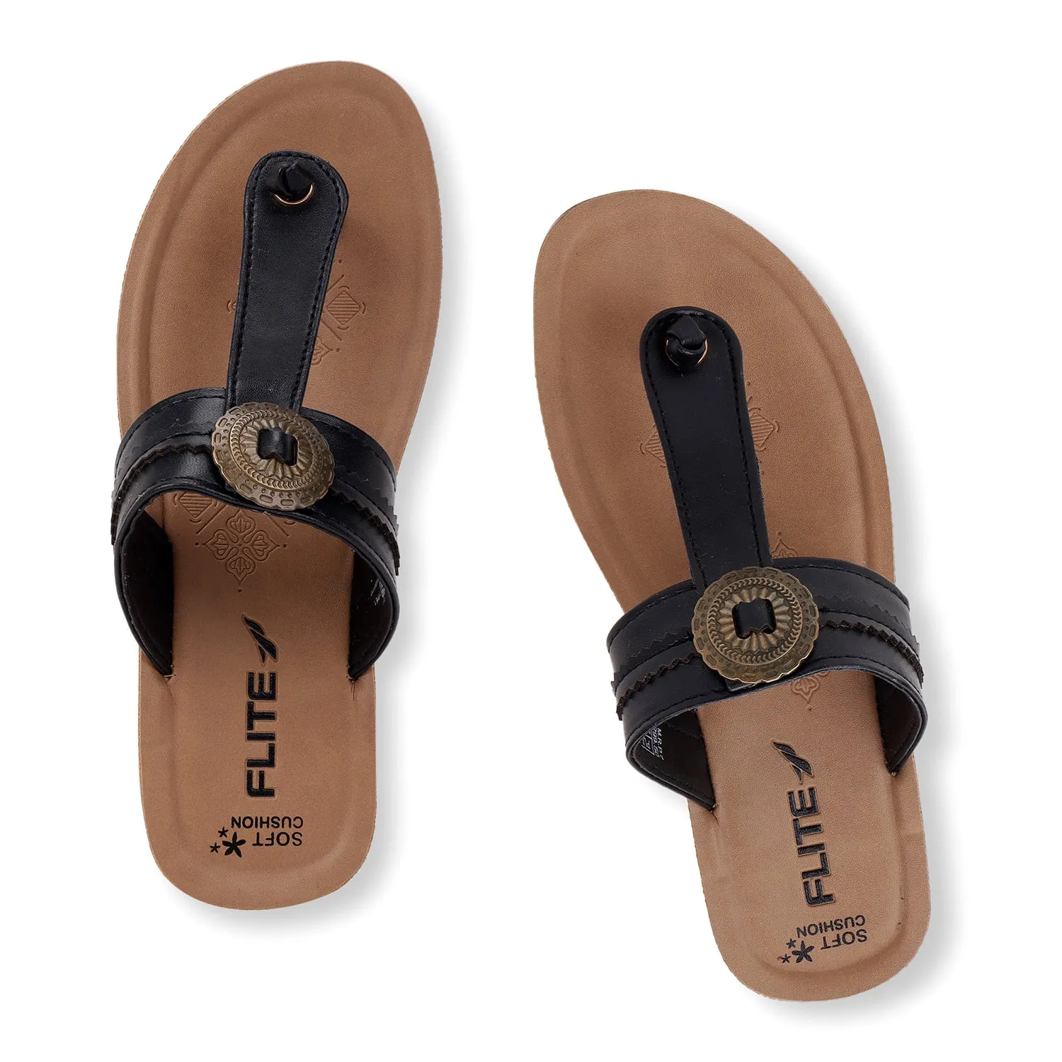 Slippers For Women PUL 208 Flip Flops Diamonds