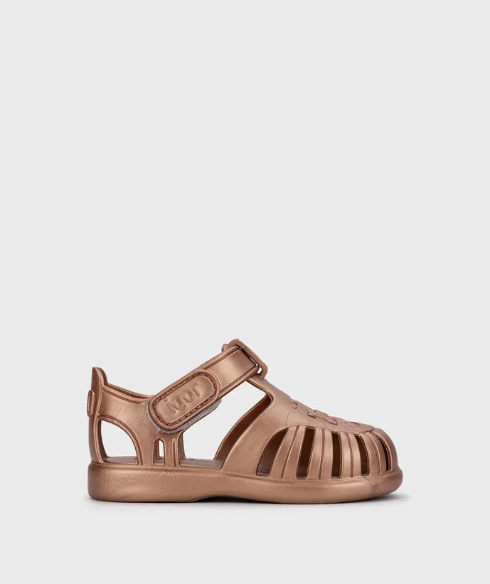 Igor Boy's And Girl's Tobby Metal Sandals - Bronce Hemp Rope Sandals