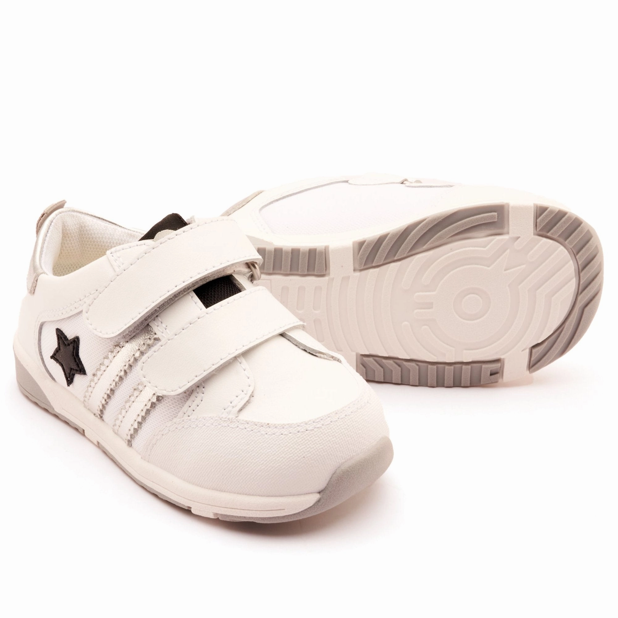 Private Sneakers Old Soles Boy's and Girl's Field Squad Casual Shoes - Snow / Silver / Black