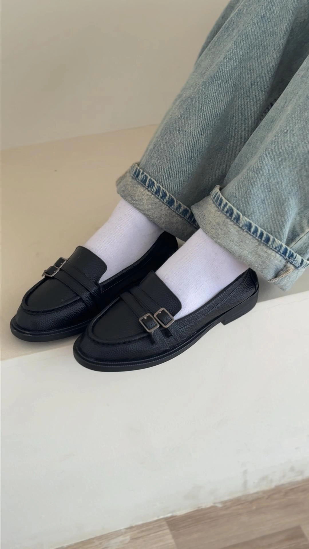 Elegance Buckle Loafers Loafers Steel Toe