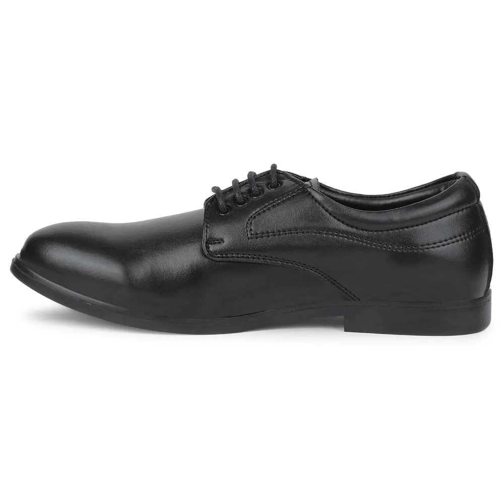 Fortune Black Formal Lacing Derby Shoes For Men MAJESTIC-1 By Liberty Comfy Dress Shoes Walking