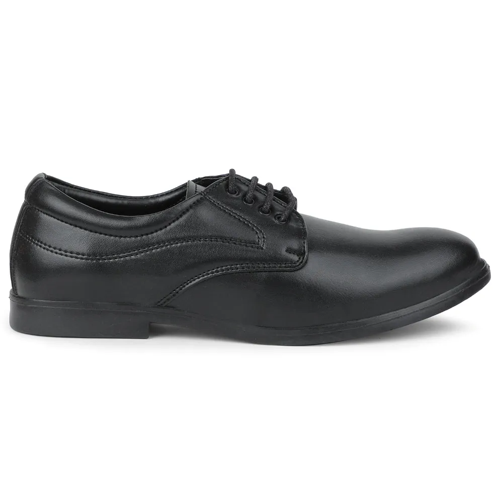 Fortune Black Formal Lacing Derby Shoes For Men MAJESTIC-1 By Liberty Turquoise Dress With Shoes