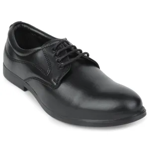 Fortune Black Formal Lacing Derby Shoes For Men MAJESTIC-1 By Liberty Comfortable Work Dress Shoes