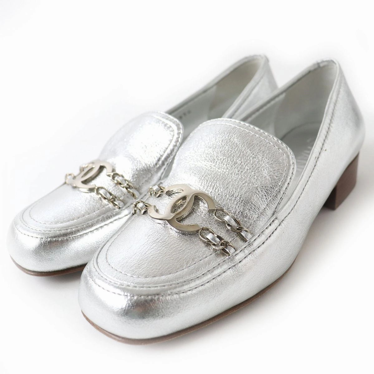 Chanel COCO Mark Leather Loafers Shoes Macys Loafers