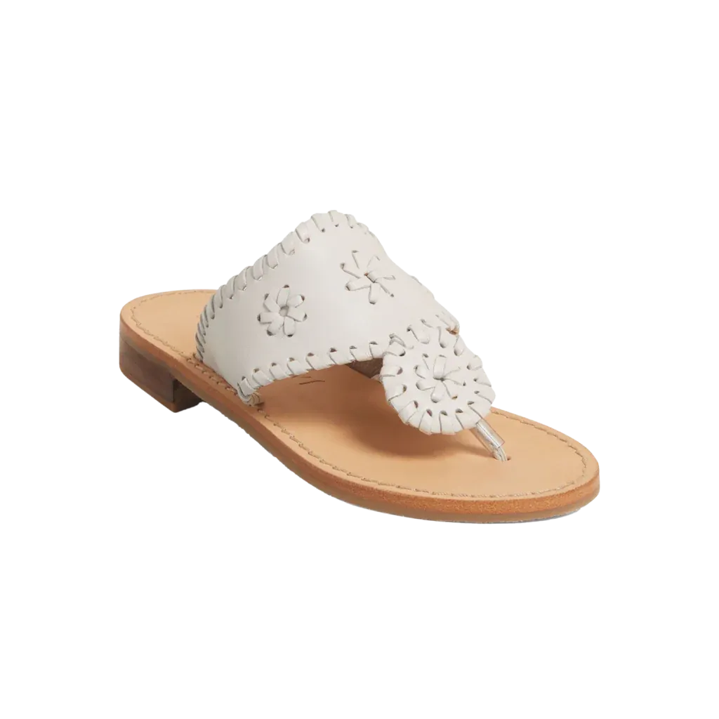 Jack Rogers White Sandals E 112202JK01-WHITE Handcrafted Footwear Sandals