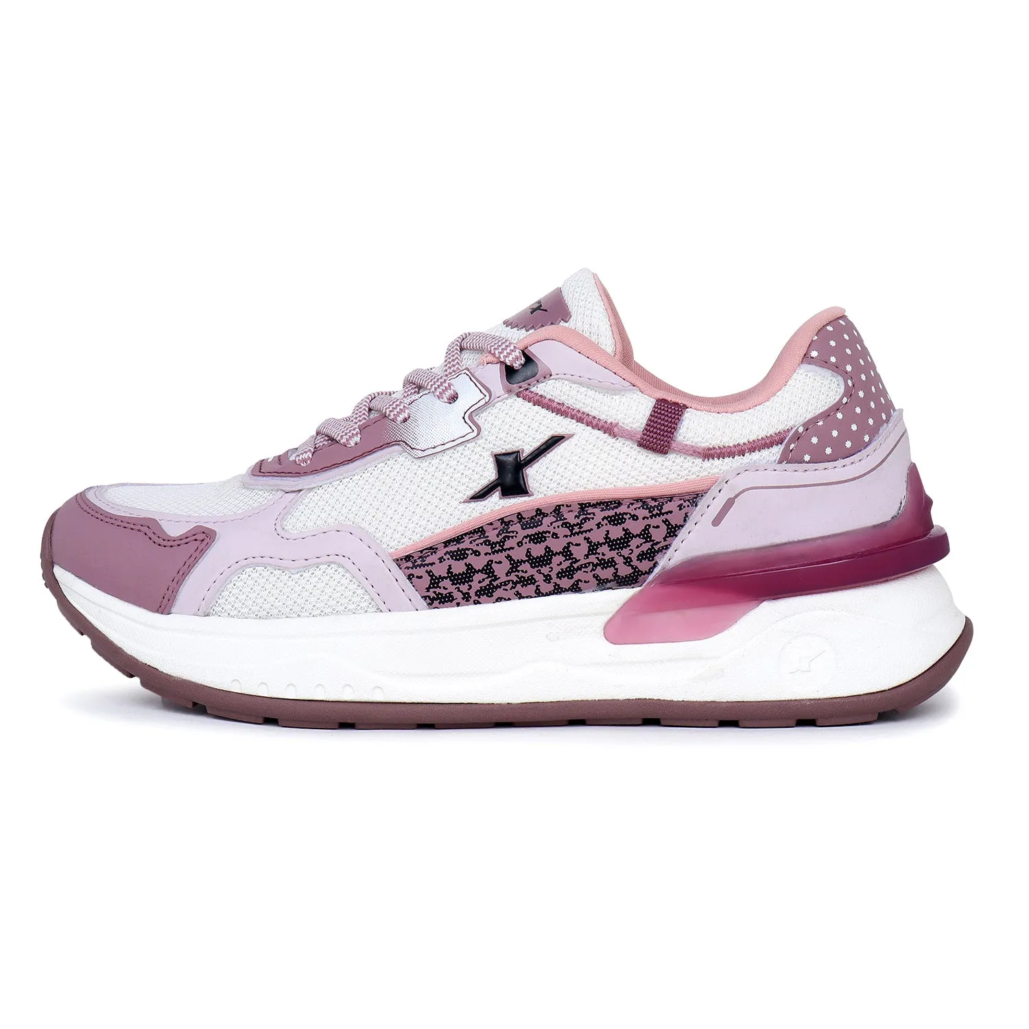 Athleisure Shoes for Women SL 285 Grey And Orange Basketball Shoes