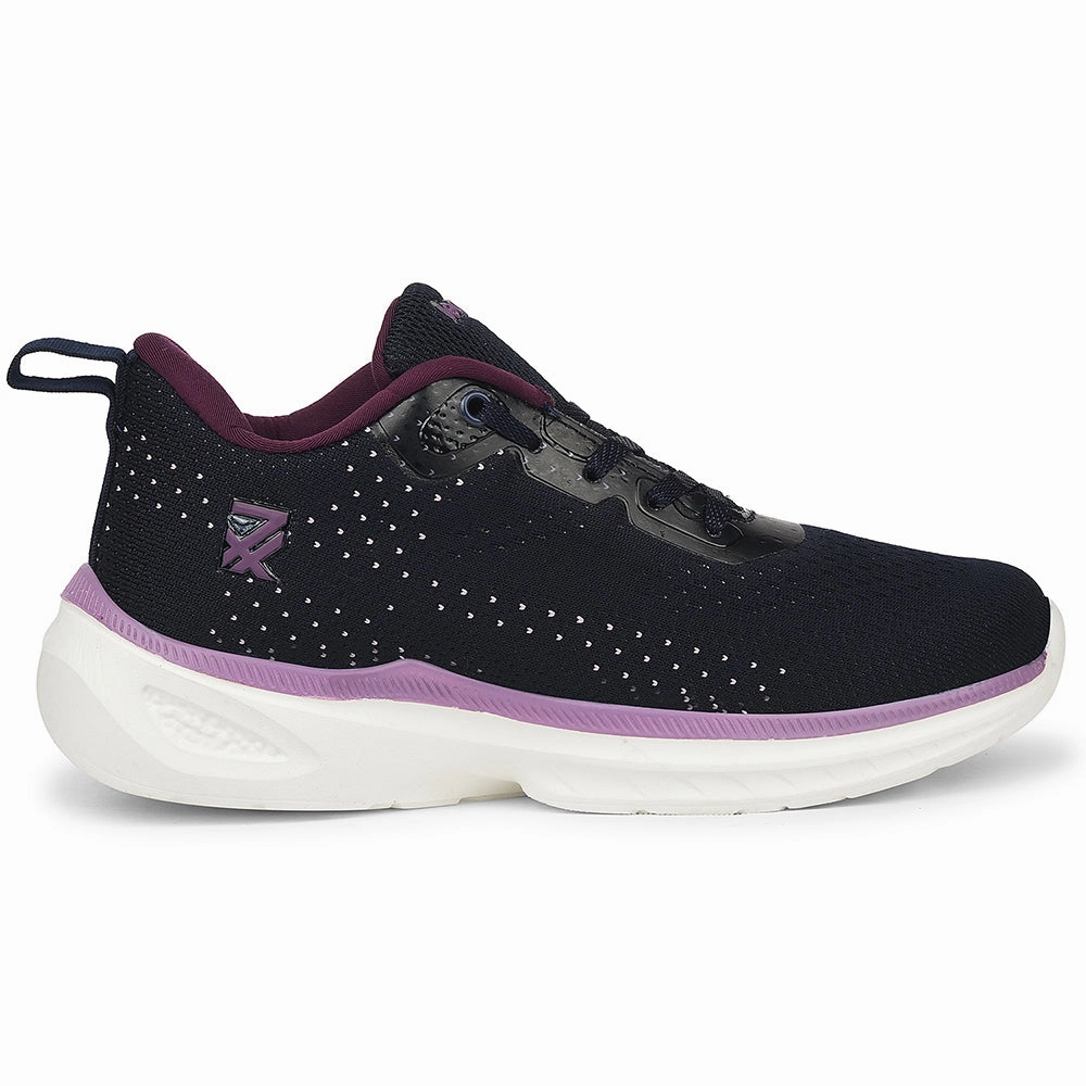 Training Shoes Casual Wear Leap7x Navy Blue Sports Lacing Running Shoes For Women GHD-10 By Liberty