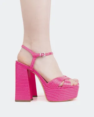 Embassy Pink Croco Slipper Sandals