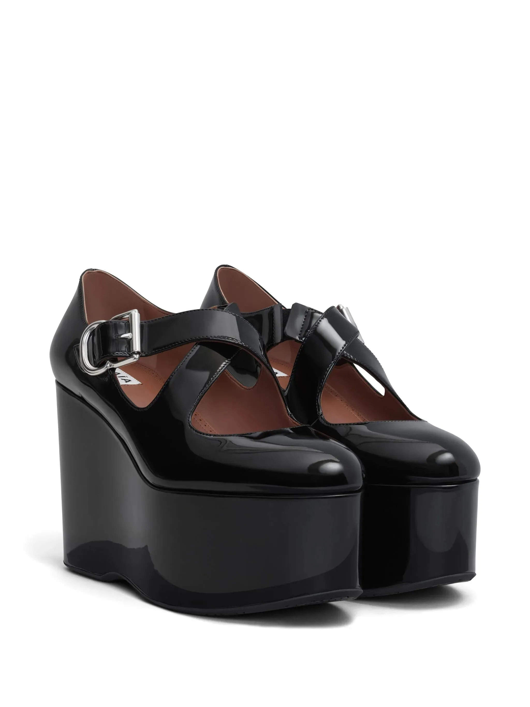 Feature Of High Heels Popularized In The 1920s 110mm wedges leather pumps