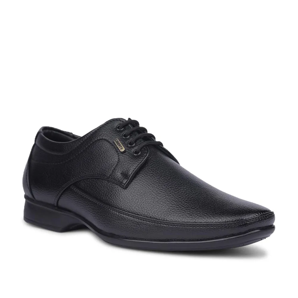 Gold Dress Shoe Fortune By Liberty Mens HIL-7 Black Formal Lacing Shoes