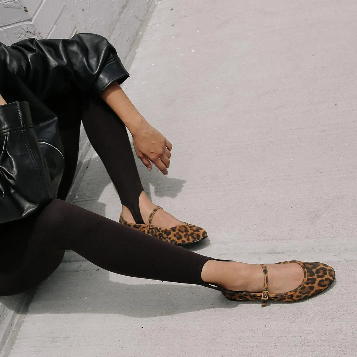 The Demi Jane - Leopard Suede Flat Comfy Shoes