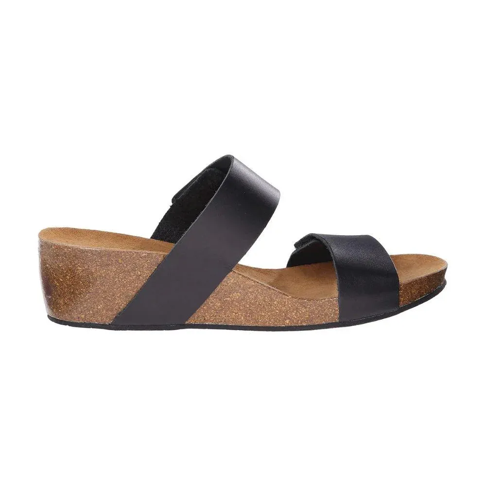 Platform Gladiator Sandals Eric Michael by Laurevan Women's Liat Wedge Sandal - Black