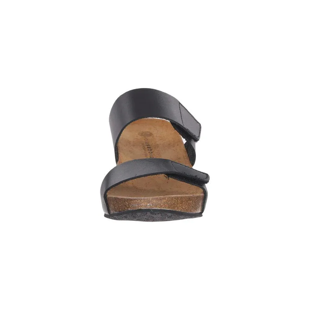 Eric Michael by Laurevan Women's Liat Wedge Sandal - Black Earth Alana Sandals