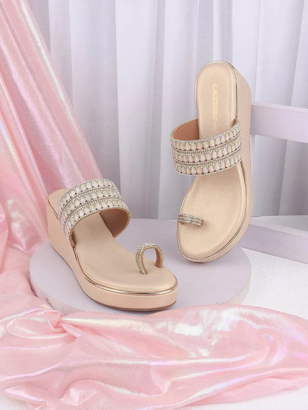 Women's Embellished Toe-Ring Wedge Sandals (1519) Urban Outfitters Sandals