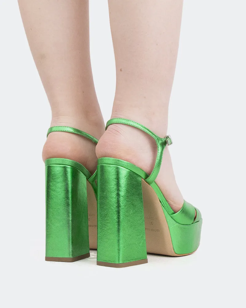 Mary Jane Sandals Embassy Green Metal