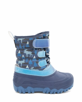 Kids Ascend Faux Fur Cold Weather Boot - Navy Boots Army Surplus