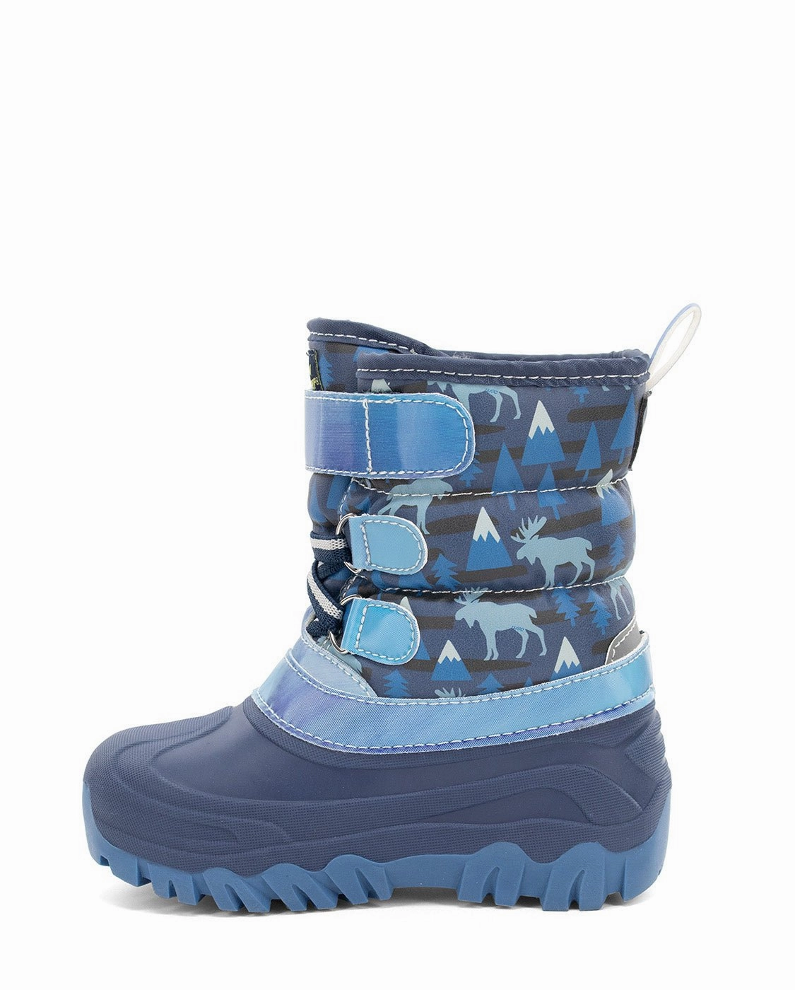 Kids Ascend Faux Fur Cold Weather Boot - Navy Boots With Joggers
