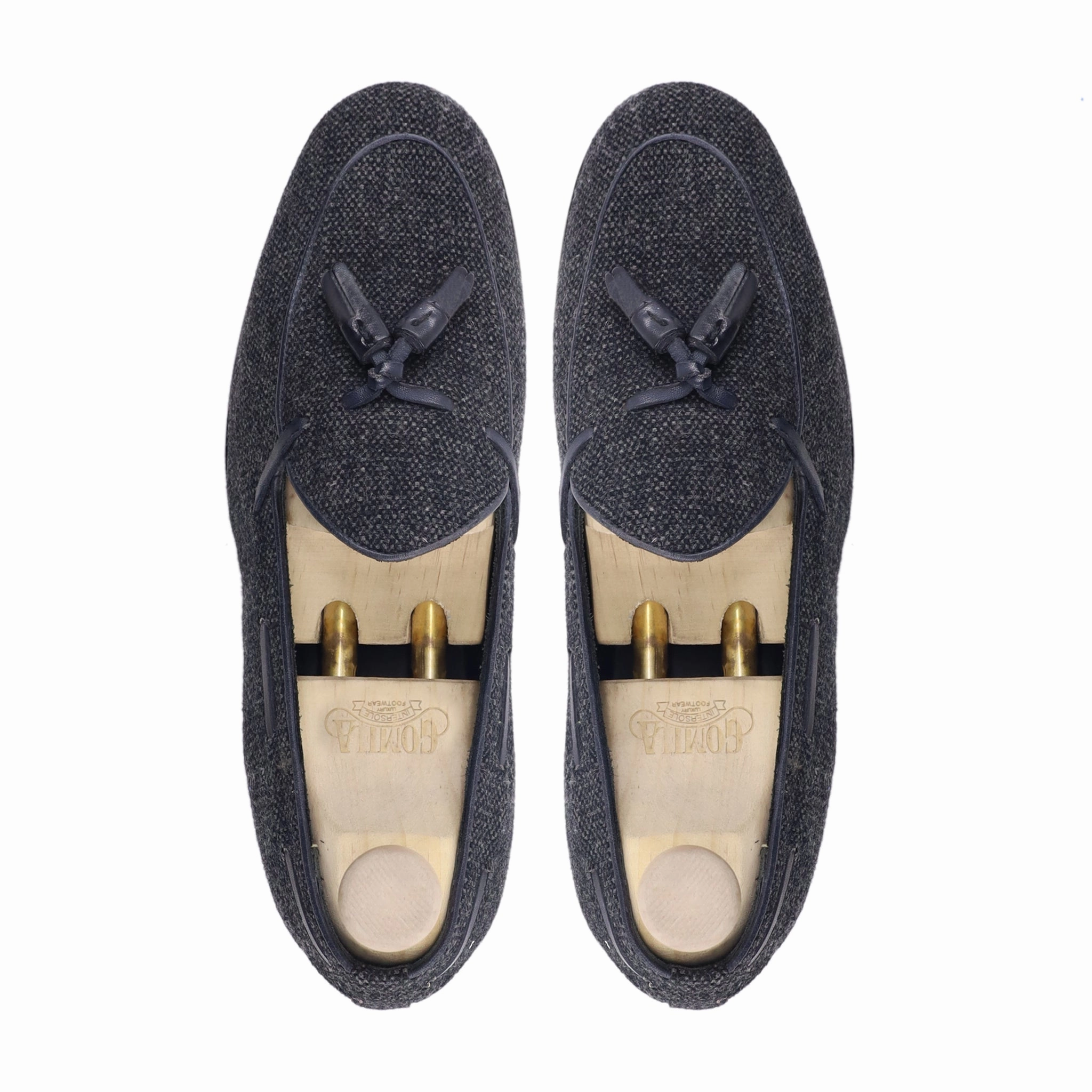 Dorix - Men's Grey Tweed Loafer Loafers No Socks