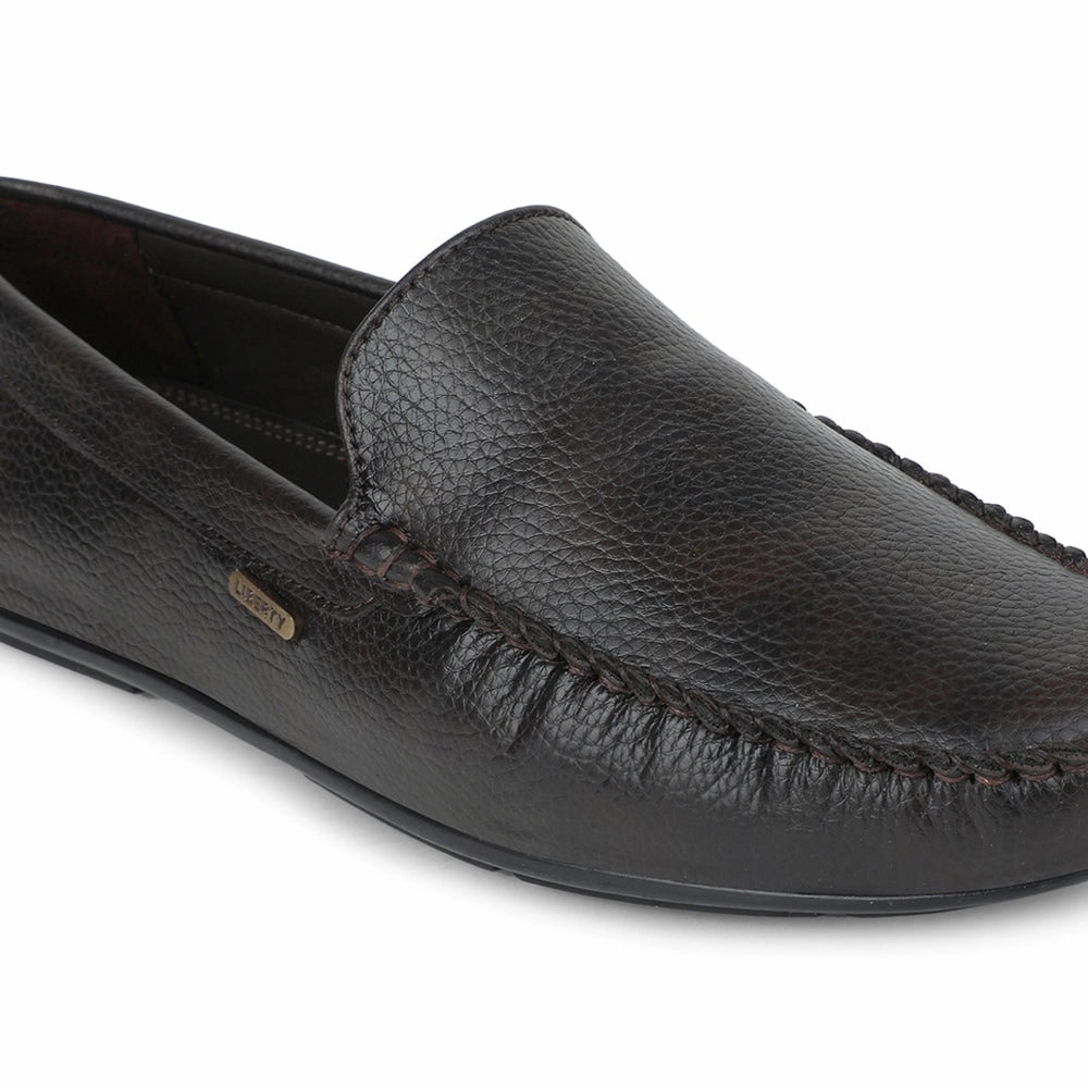 Fortune Brown Casual Loafers For Men AVL-4 By Liberty Paul Green Patent Leather Loafers