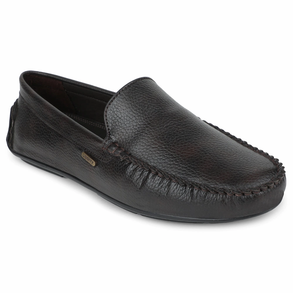 Open Heel Loafers Fortune Brown Casual Loafers For Men AVL-4 By Liberty