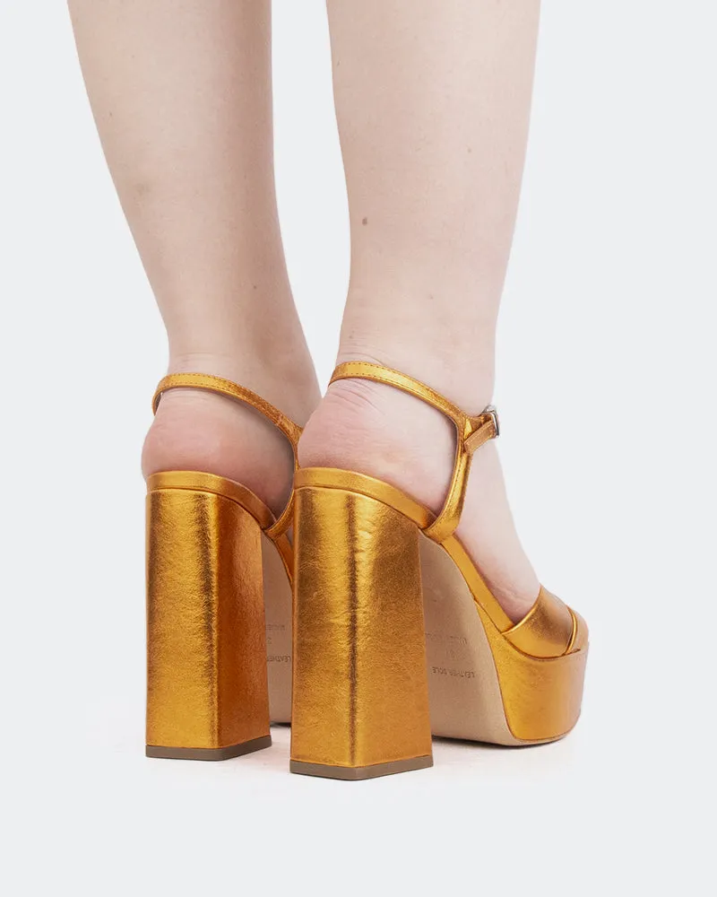 Embassy Orange Metal Sandals Yoga