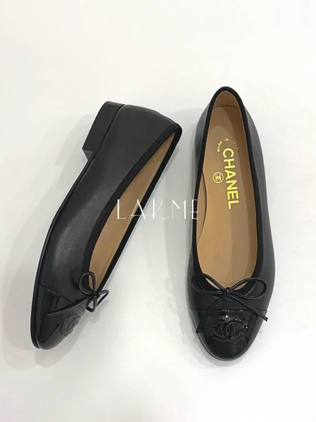 Flat Shoes Designer Lambskin Ballerina Flats Black Chanel