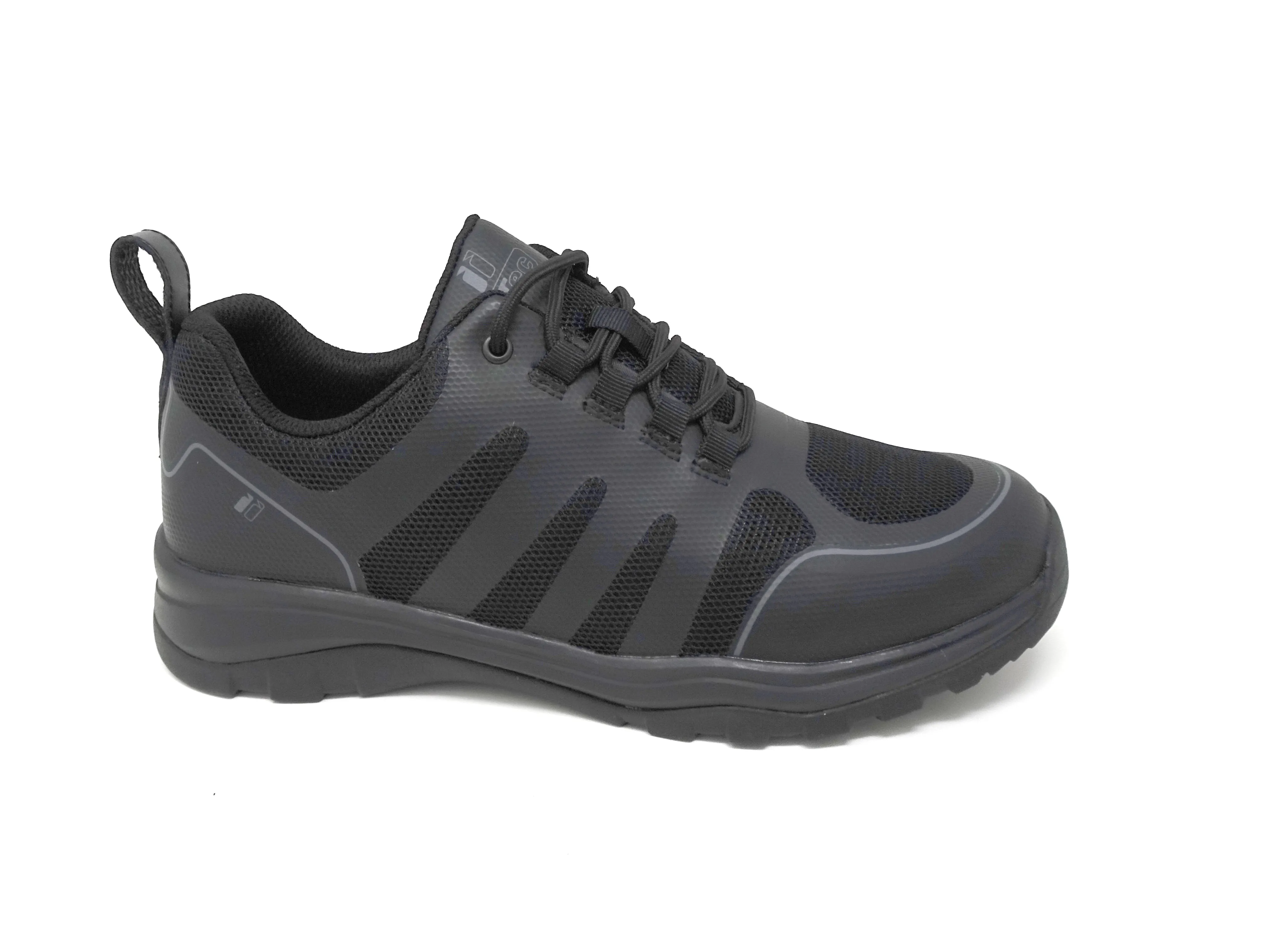 FITec 9730-1L Black - Men's Laces Walking Shoes with Slip Resistant Soles Nano X5 Training Shoe