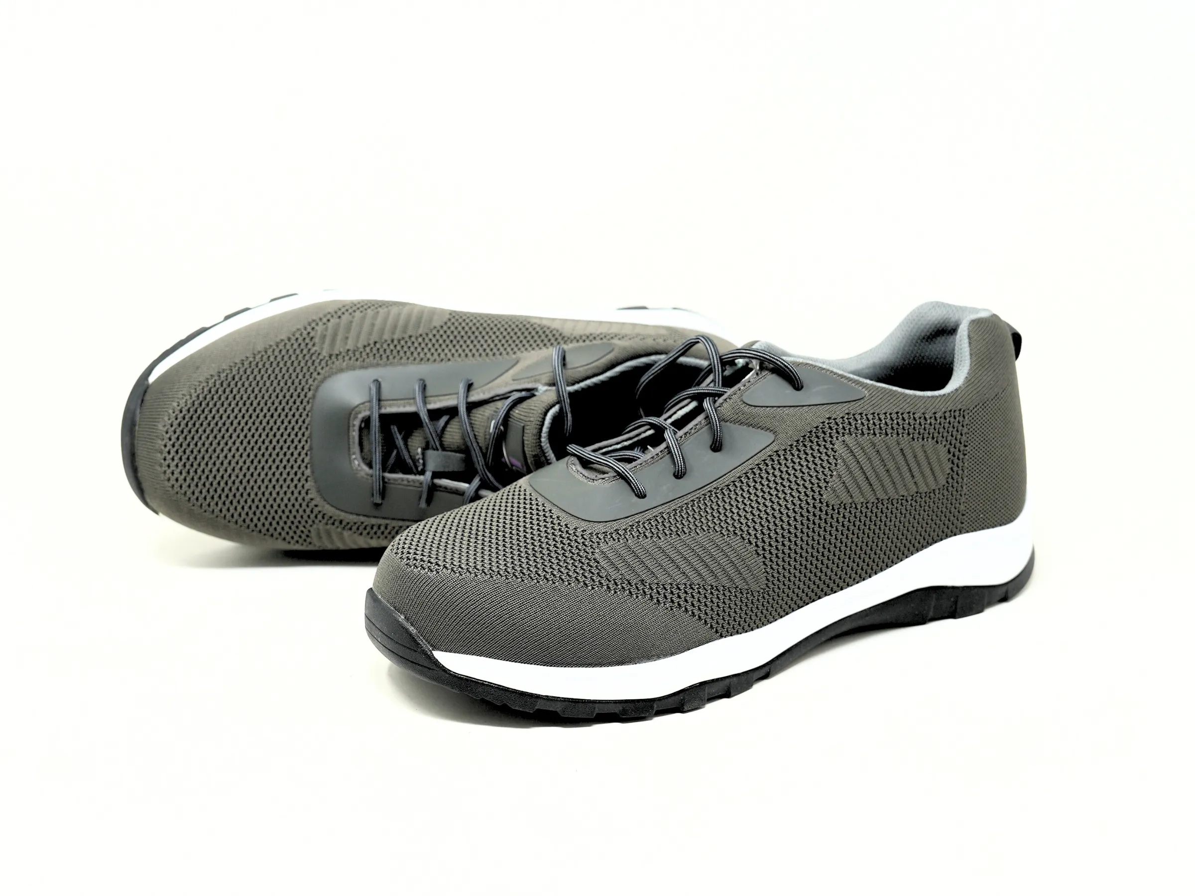 FITec 9735-5L Gray - Men's Laces Walking Shoes with Slip Resistant Soles
