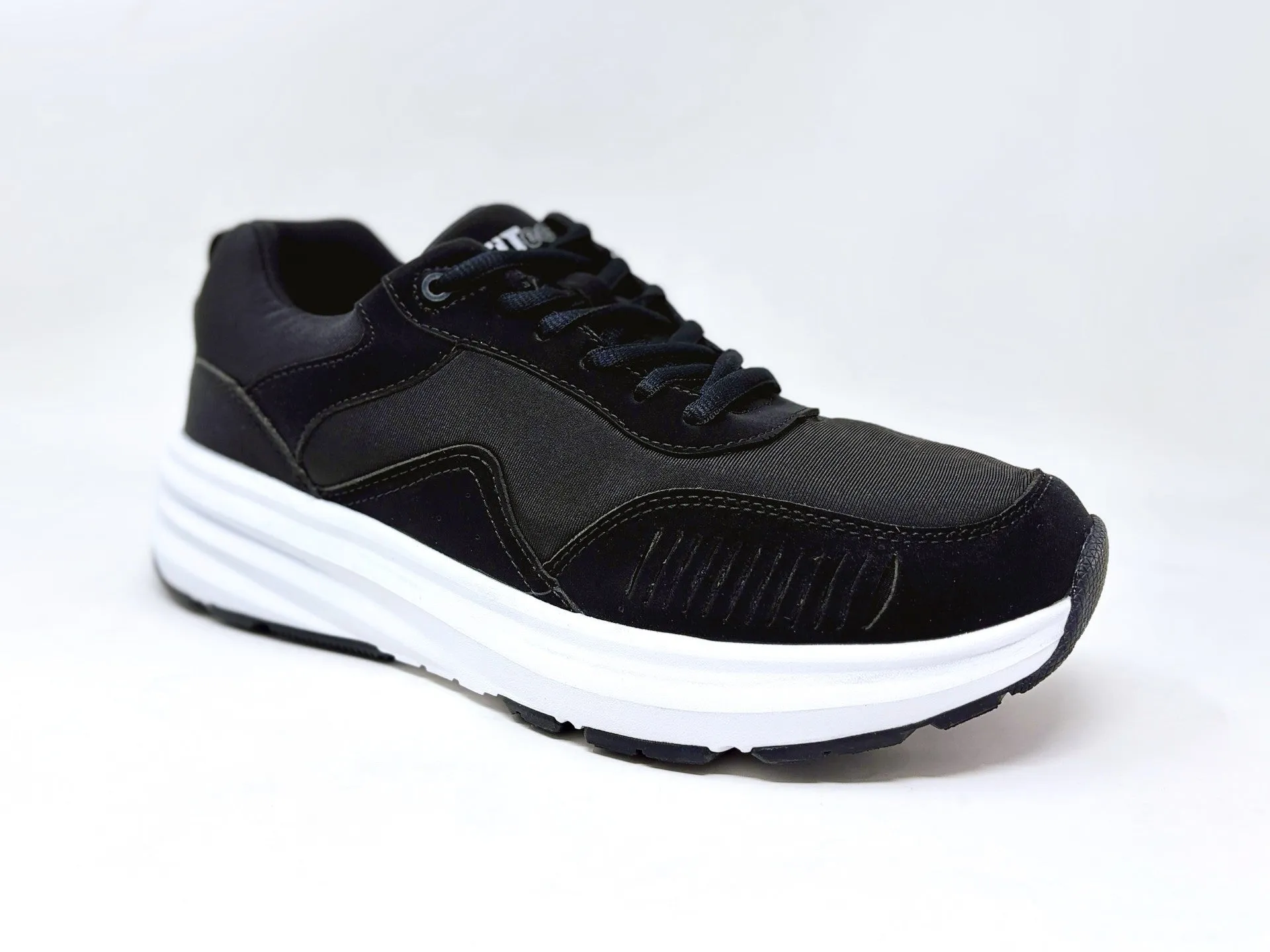 Wide Toe Box Shoes Training FITec 9820 Black - Men's Lightweight Walking Shoes