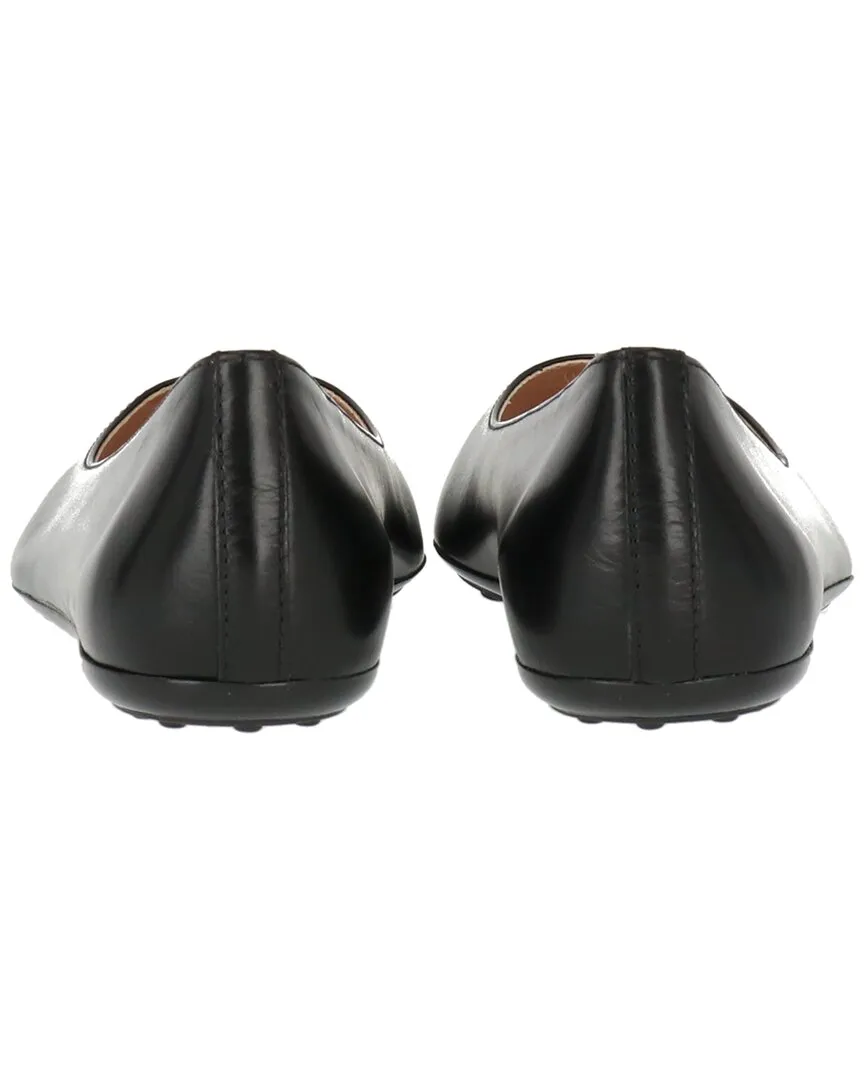 TOD??s Gomma Leather Ballerina Flat, 34 Faded Glory Shoes Flats