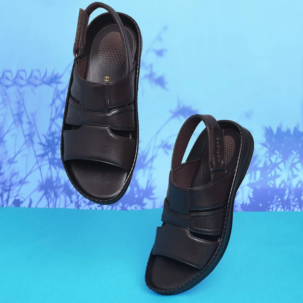 Healers Brown Casual Sandal For Men STARC-1E By Liberty Like Teva