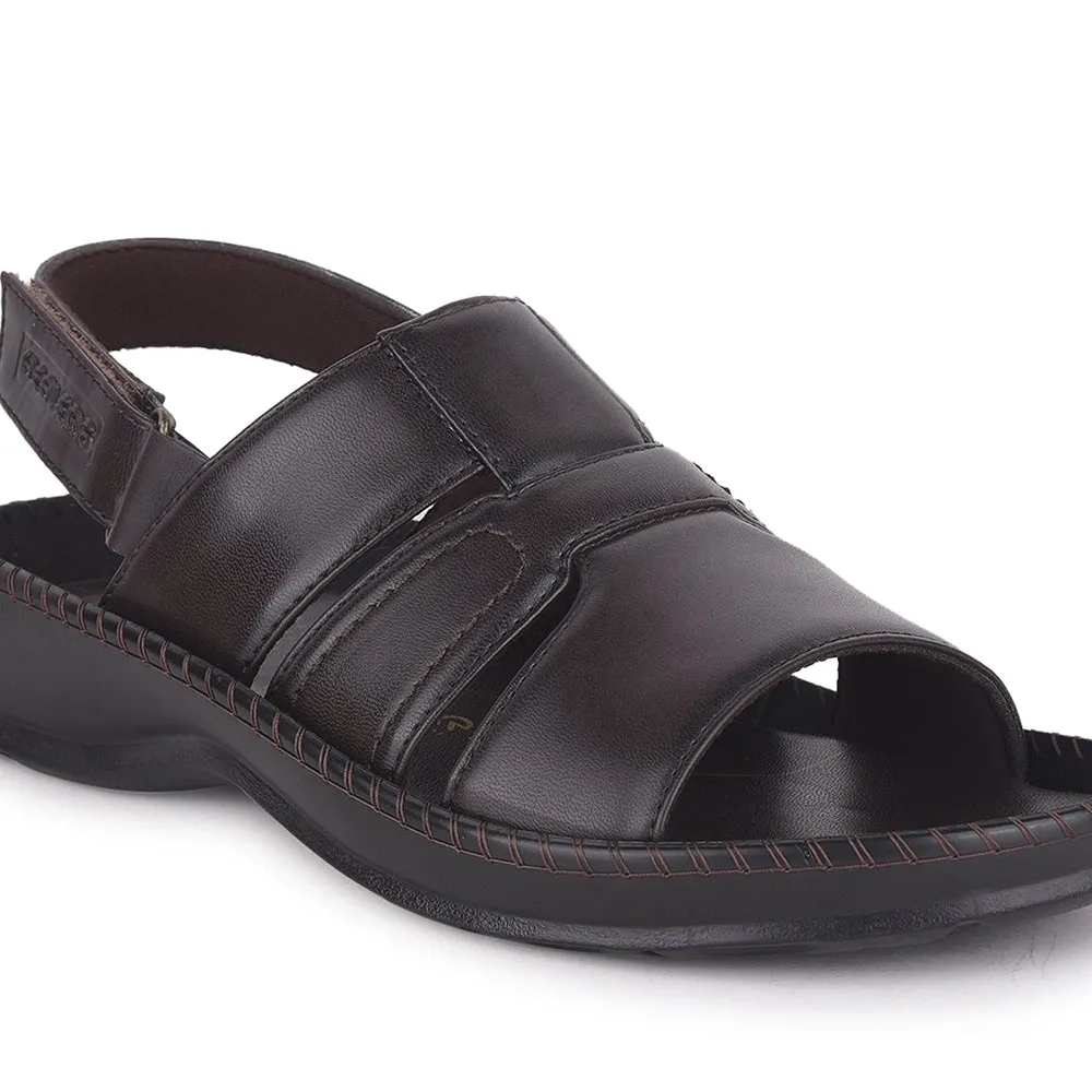 Healers Brown Casual Sandal For Men STARC-1E By Liberty Fisherman Sandals Leather