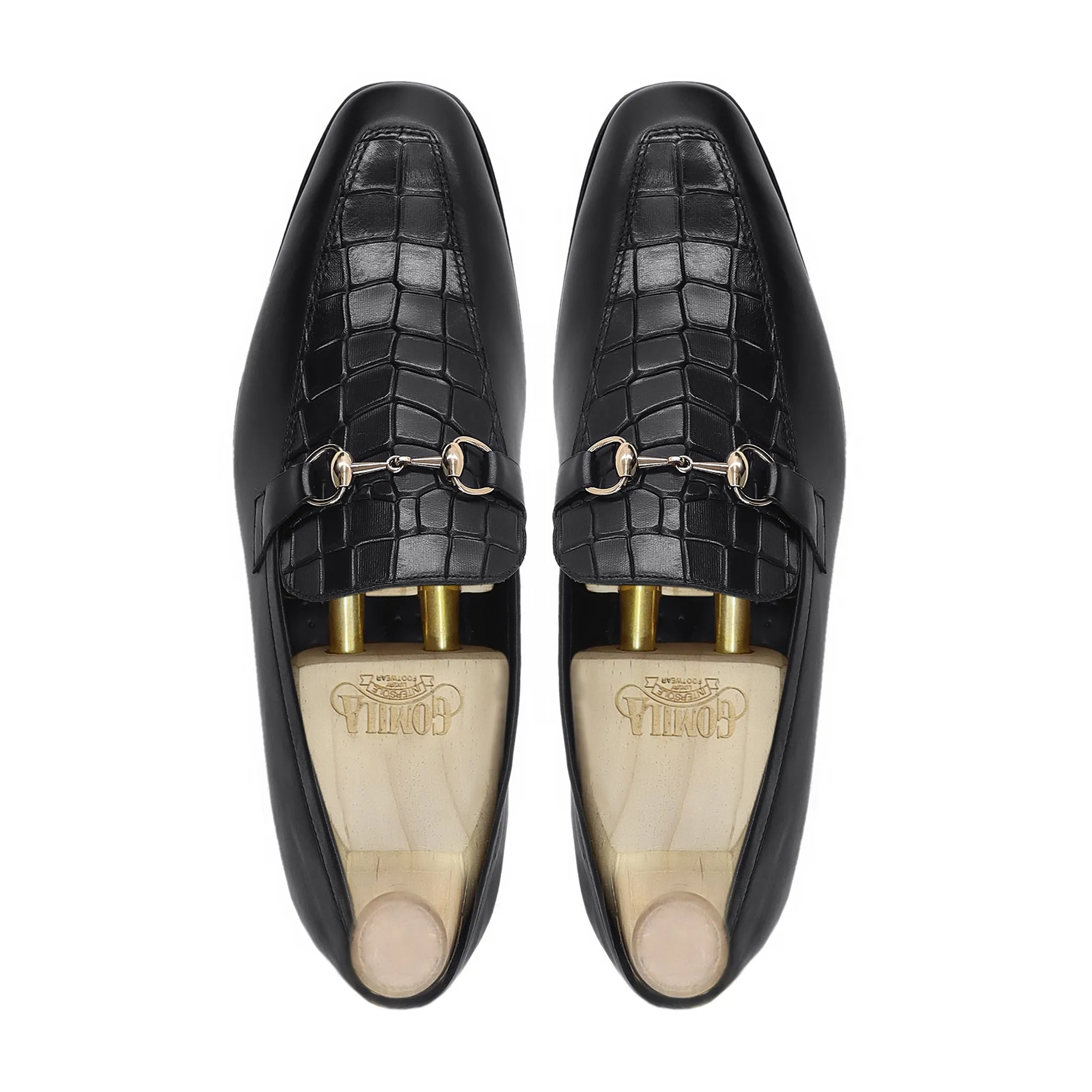 Astro - Men's Black Calf Leather Loafer Pants With Loafers