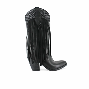 FLORIDA09 - Nappa Nero Rock Platform Boots