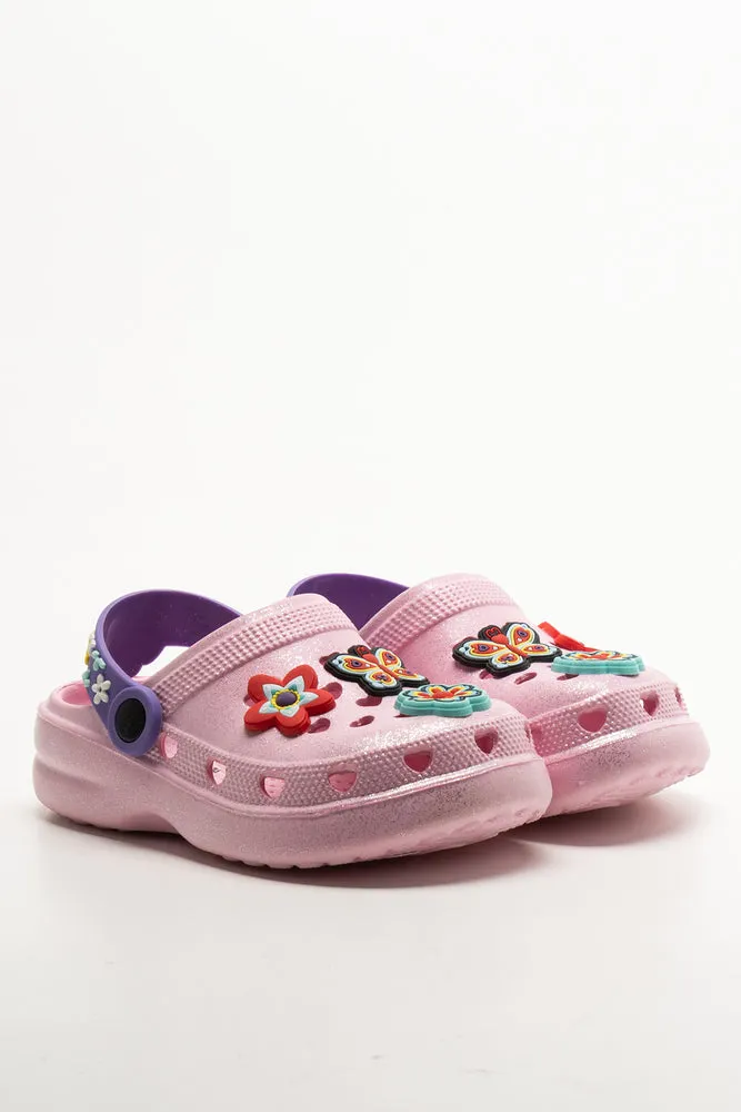 Flower Charms Clogs Pink Best Shoe For Interval Training
