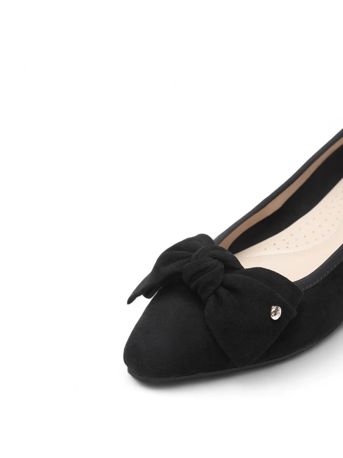 Fluffy Bow Ballerina Flats Size 3 Flat Shoes