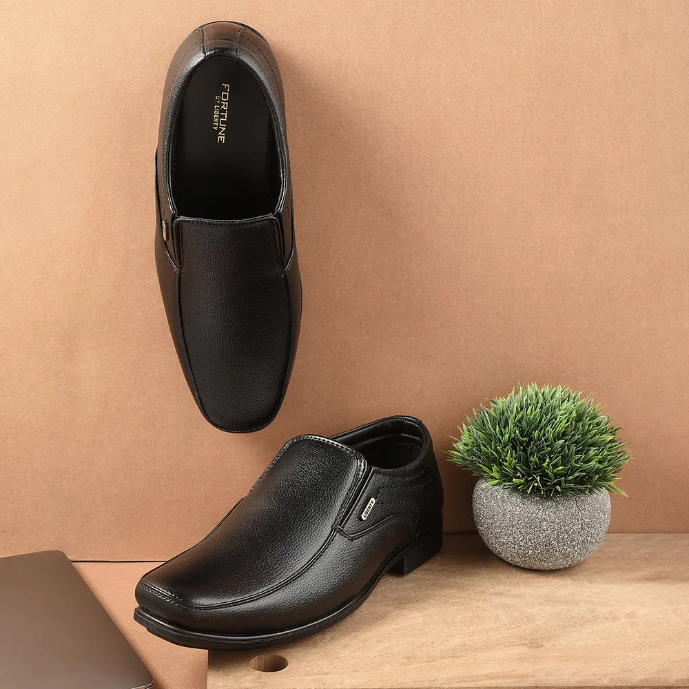 Fortune Black Formal Non Lacing Moccasin For Men H202-02 By Liberty Dress Shoes Loafers