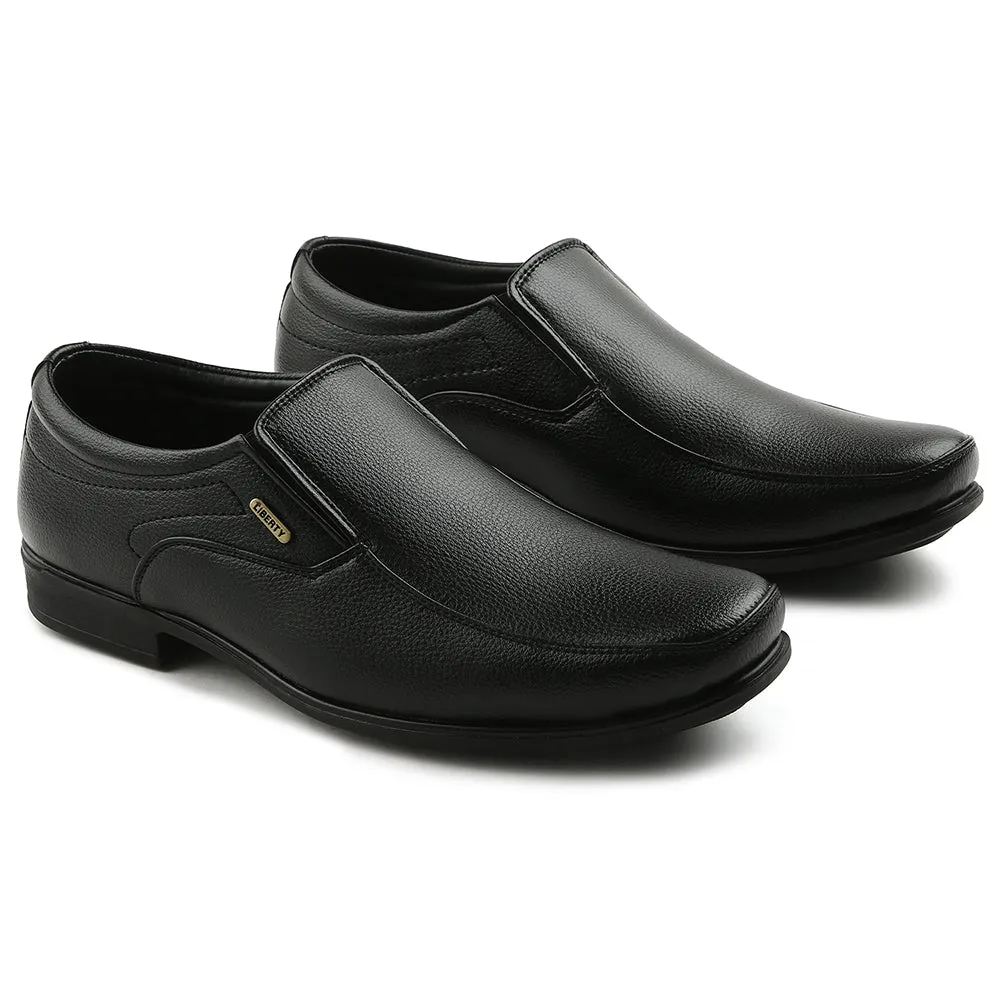 Fortune Black Formal Non Lacing Moccasin For Men H202-02 By Liberty Shoes On Dress