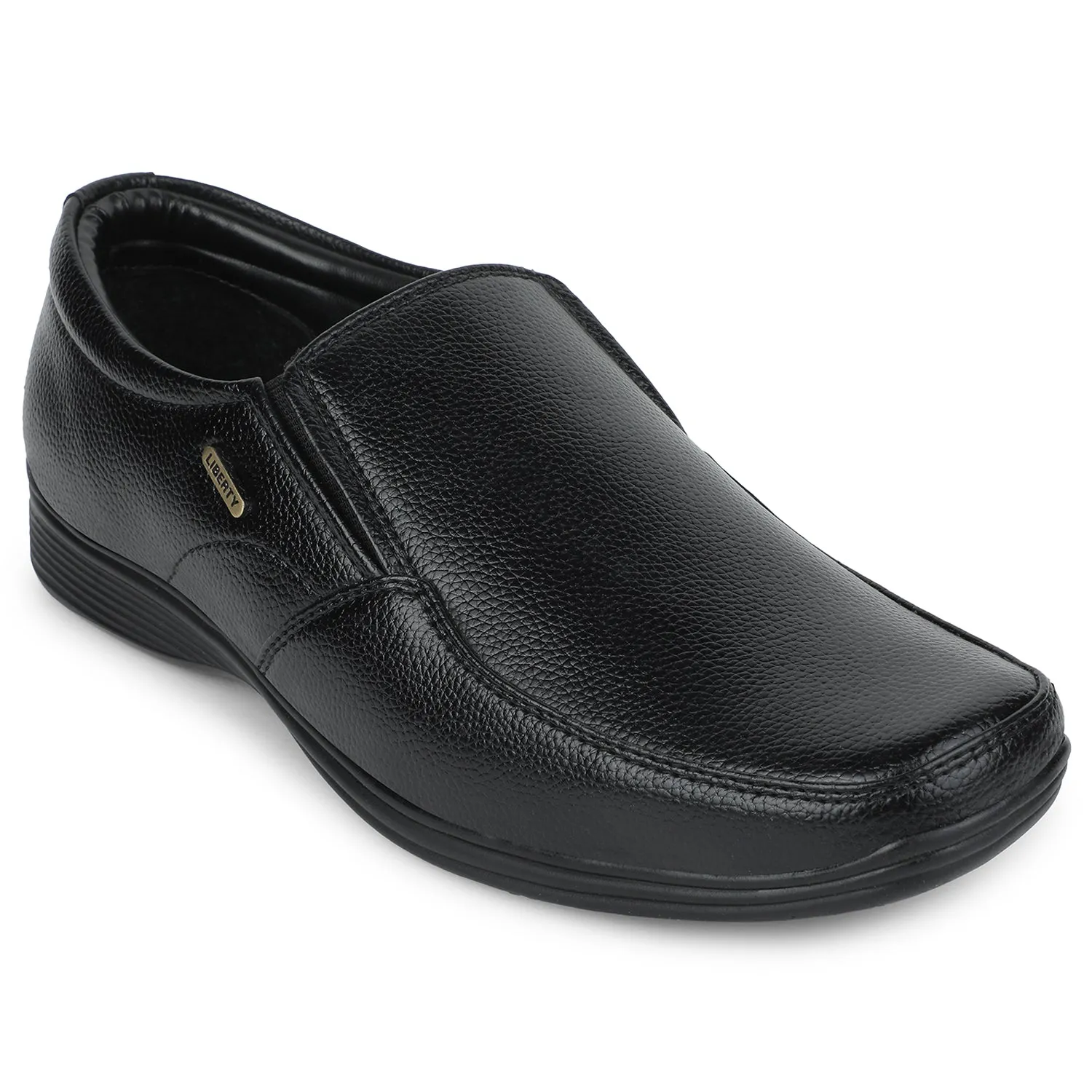 Oxford Dress Shoe Fortune Black Formal Non Lacing Moccasin Shoes For Men R573-06 By Liberty