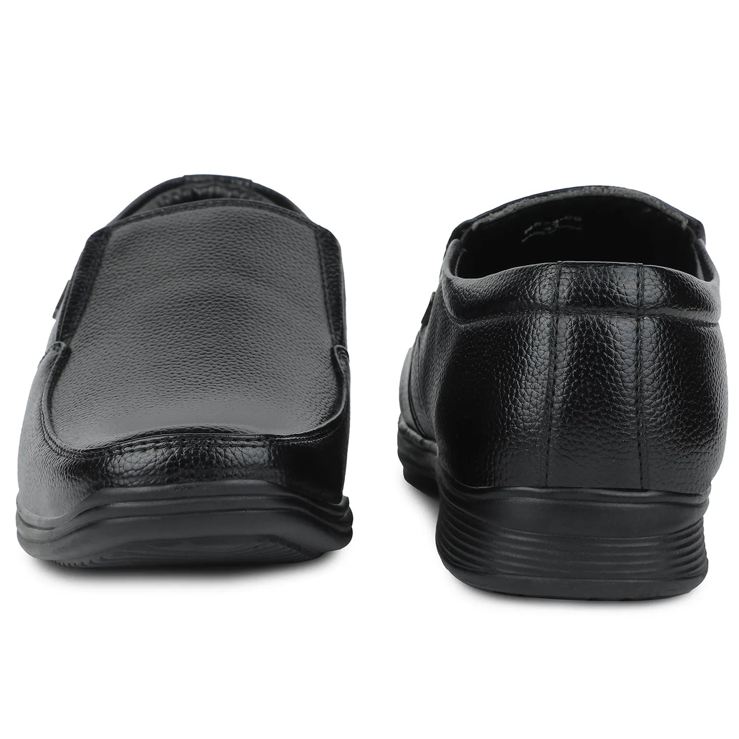 Shoes Matching Dress Fortune Black Formal Non Lacing Moccasin Shoes For Men R573-06 By Liberty