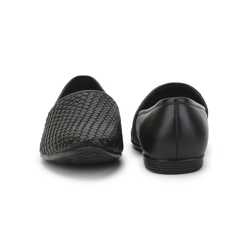 Fortune (Black) Formal Slip on Shoes For Men JPL-247 By Liberty Dress Shoes Non Slip