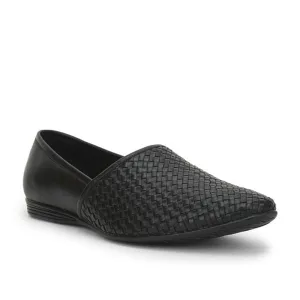 Fortune (Black) Formal Slip on Shoes For Men JPL-247 By Liberty Wholecut Dress Shoes