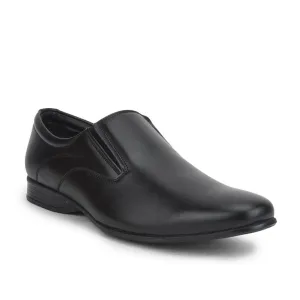 Fortune Black Formal Slip on Shoes For Men ROBERT-1 By Liberty Dress Shoes With Socks