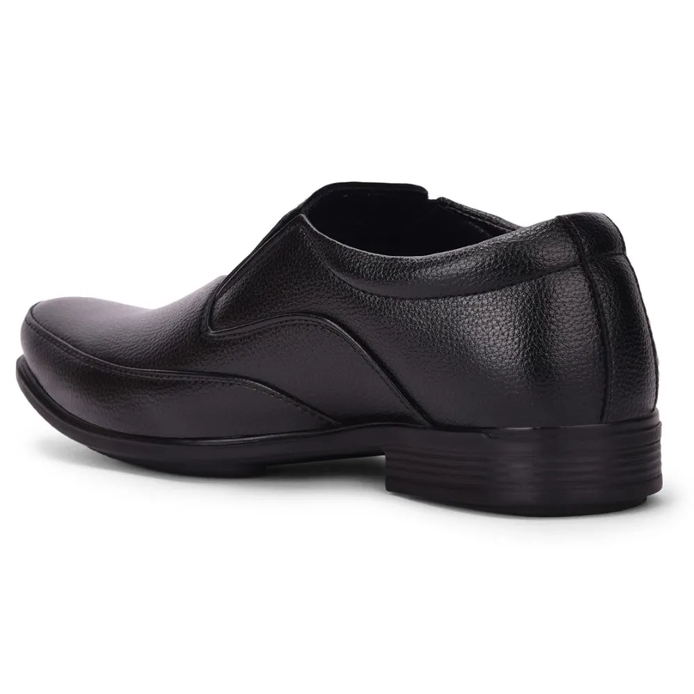 Fortune Black Formal Slip on Shoes For Men UVL-34 By Liberty Closed Toe Dress Shoe