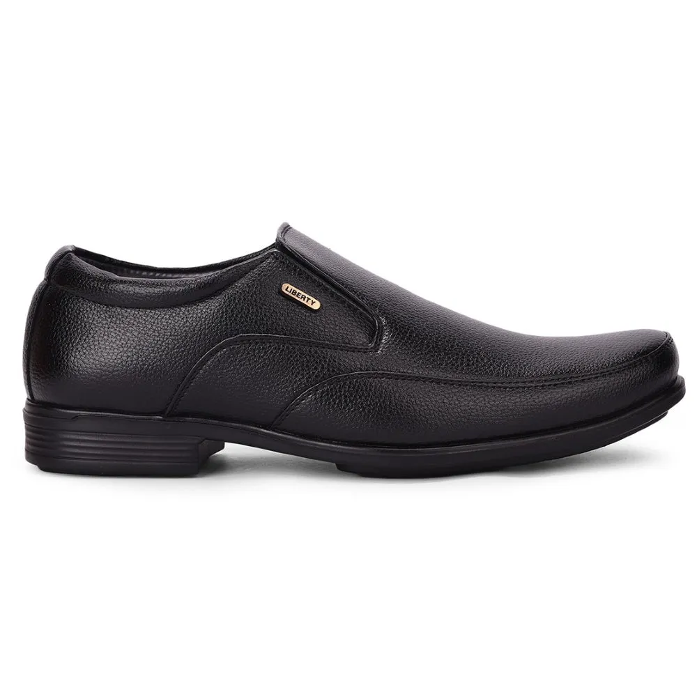 Fortune Black Formal Slip on Shoes For Men UVL-34 By Liberty Dress Shoes For Guys