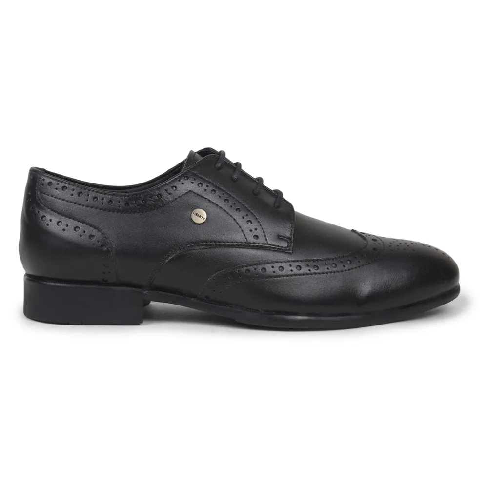 Fortune Black Lacing Formal Oxford Shoes For Men BELGIUM01E By Liberty Dress Shoes Velvet